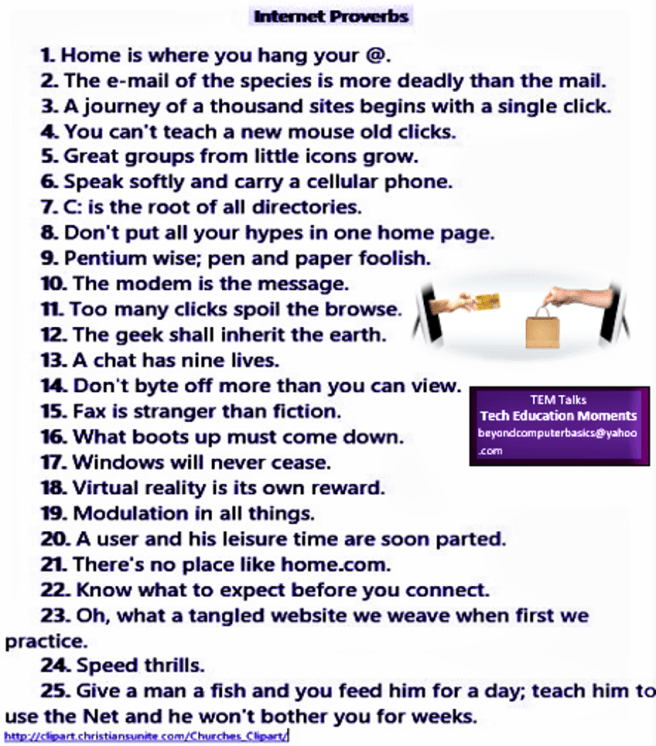 TEM Talks Tech Education Moments Blog 1Byte Computer Literacy, Inc computer school for granny